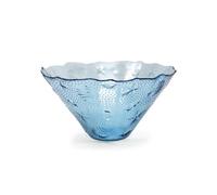 Verano Spanish Ceramics Recycled Glass Beyond The Sea Blue/clear Kitchen Dining Conical Bowl (Diam) 30Cm