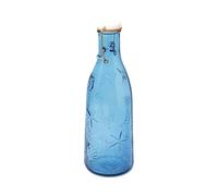 Recycled Glass Beyond The Sea Blue/Clear Kitchen Dining Decanter Bottle 1L (H) 26.5cm Verano Spanish Ceramics Blue One Size