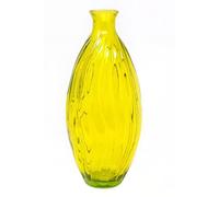Verano Spanish Ceramics Recycled Glass Ola Home Décor Medium Tall Vase (H) 31cm in Yellow Verano Spanish Ceramics Yellow