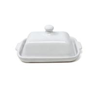 Verano Spanish Ceramics Rustic Pastel Fully Dipped Terracotta Kitchen Dining Butter Dish 20cm L x 13cm W (internal 4.5cm H) | Size: 20 cm L x 13 cm W Verano Spanish Ceramics White 20 cm L x 13 cm W