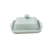 Rustic Pastel Fully Dipped Terracotta Kitchen Dining Butter Dish 20cm L x 13cm W (internal 4.5cm H) Verano Spanish Ceramics Light Green One Size