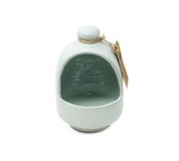 Verano Spanish Ceramics Rustic Pastel Fully Dipped Terracotta Kitchen Dining Salt Pig Green (D) 11Cm