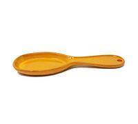 Verano Spanish Ceramics Selena Glaze Hand Dipped Decorative Spoon Rest - Home Décor Dining Tabletop Dishware Sharing Serving Utensils Kitchen Teaspoon & Tea Bag Holder - 27cm Orange