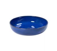 Verano Spanish Ceramics Selena Glaze Hand Dipped Medium & Large Bowls - Home Décor Kitchen Dining Room Café Restaurant Table Fruit Salad Serving Dishware - Blue 27cm