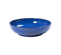 Verano Spanish Ceramics Selena Glaze Hand Dipped Medium & Large Bowls - Home Décor Kitchen Dining Room Café Restaurant Table Fruit Salad Serving Dishware - Blue 22cm