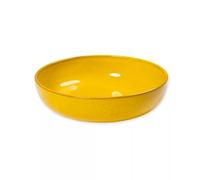 Verano Spanish Ceramics Selena Glaze Hand Dipped Medium & Large Bowls - Home Décor Kitchen Dining Room Café Restaurant Table Fruit Salad Serving Dishware - Yellow 30cm