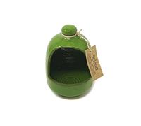 Verano Spanish Ceramics Selena Glaze Hand Dipped Salt Pig - Home Kitchen Restaurant Café Decorative Décor - Salt Cellar Pepper Seasoning Holder Caddy Spices Condiments Storage Pot - Green