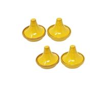 Verano Spanish Ceramics Selena Glaze Hand Dipped Serving Small Mini Tagine Dipping Tapas Dish Snack Food Bowl - Set of 4-10cm x 8cm in Yellow