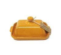 Verano Spanish Ceramics Selena Glazed Hand Dipped Kitchen Dining Butter Dish Orange 20Cm L X 13Cm W (Internal 4.5Cm H)