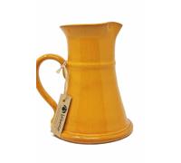 Verano Spanish Ceramics Selena Glazed Hand Dipped Kitchen Dining Large Flat Based Jug 1L (H) 20cm in Orange Verano Spanish Ceramics Orange