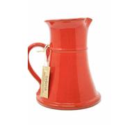 Verano Spanish Ceramics Selena Glazed Hand Dipped Kitchen Dining Large Flat Based Jug 1L (H) 20cm in Red Verano Spanish Ceramics Red