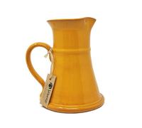 Verano Spanish Ceramics Selena Glazed Hand Dipped Kitchen Dining Large Flat Based Jug Orange 1L (H) 20Cm