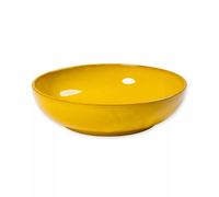Verano Spanish Ceramics Selena Glazed Hand Dipped Kitchen Dining Medium Bowl (Diam) 22cm in Yellow Verano Spanish Ceramics Yellow
