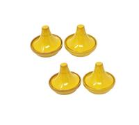 Verano Spanish Ceramics Selena Glazed Hand Dipped Kitchen Dining Set of 4 Mini Tagine Dip Dishes (D) 10cm in Yellow Verano Spanish Ceramics Yellow