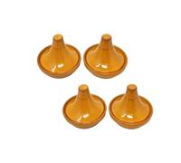 Verano Spanish Ceramics Selena Glazed Hand Dipped Kitchen Dining Set of 4 Mini Tagine Dip Dishes (D) 10cm in Orange Verano Spanish Ceramics Orange