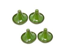 Verano Spanish Ceramics Selena Glazed Hand Dipped Kitchen Dining Set Of 4 Mini Tagine Dip Dishes Dark Green (D) 10Cm