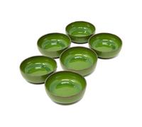 Verano Spanish Ceramics Selena Glazed Hand Dipped Kitchen Dining Set Of 6 Small Bowls (Diam) 10Cm In Dark Green