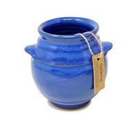 Verano Spanish Ceramics Selena Glazed Hand Dipped Kitchen Dining Utensil Jar Blue (H) 16Cm X (D) 16.5Cm