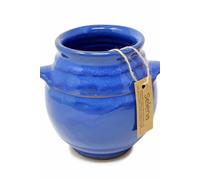 Verano Spanish Ceramics Selena Glazed Hand Dipped Kitchen Dining Utensil Jar (H) 16cm x (D) 16.5cm in Blue Verano Spanish Ceramics Blue