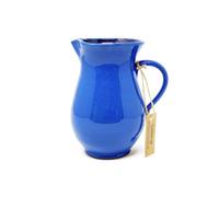 Verano Spanish Ceramics Selena Glazed Hand Dipped Solid Colour Kitchen Dining Pourer Jug Blue 1L (H) 19Cm
