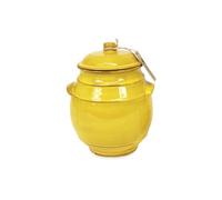 Verano Spanish Ceramics Selena Storage Jar W/Lid - Yellow - 23Cm, Yellow