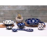 Verano Spanish Ceramics Signature - Blue & White Fish - Large Platter - Ceramic - Blue, White