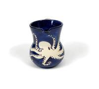 Verano Spanish Ceramics Signature Blue & White Octopus Hand Painted Ceramic Kitchen Small Pourer Jug 0.5L White