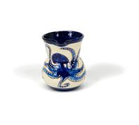 Verano Spanish Ceramics Signature Blue & White Octopus Hand Painted Ceramic Kitchen Small Pourer Jug 0.5L Blue