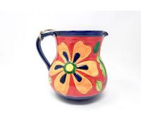 Verano Spanish Ceramics Signature Flowers Hand Painted Ceramic Kitchen Dining Large Pourer Jug 1.5L (H) 19Cm
