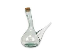 Verano Spanish Ceramics Spanish Porron Decanter/Pourers with cork - Recycled Glass - Clear - 750ml - 20cm W x 23cm H
