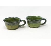 Verano Spanish Ceramics Torres Ferreras Mediterraneo Hand Dipped Stoneware Set Of 2 Breakfast/tea Cups (D) 12Cm X (H) 6.5Cm