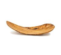 Verano Spanish Ceramics Tunisian Olive Wood Handmade Curved Floating Fruit Baskets - Sustainably Sourced - Home Dining Room Table Kitchen Restaurant Café Bar Food Vegetables Dish - 45cm