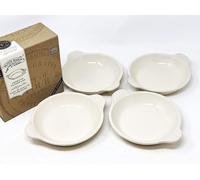Wildly Entertaining Ceramic Kitchen Dining Set of 4 Gratin Side Dishes Cream (Diam) 17cm Verano Spanish Ceramics Cream One Size