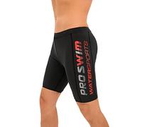 Veranobreeze Men's Swimsuit Jammer Swimming Competition Pants Endurance Long Racing Training Swimsuit (Lime Grey + Dark Red2, Size L)