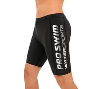 Veranobreeze Men's Swimsuit Jammer Swimming Competition Pants Endurance Long Racing Training Swimsuit (White, L)