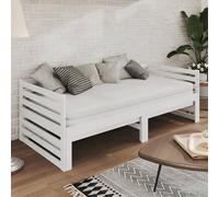 veras solid pinewood pull-out single day bed in white