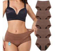 Veras Underwear Leak Proof Panties 5PCS, Veras Undies Incontinence Panties, Washable & Reusable Three Layer Leakproof Underwearfor Women Over 60 (M,5 PCS-D)