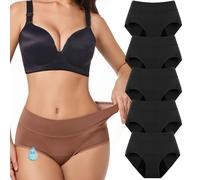 Veras Underwear Leak Proof Panties 5PCS, Veras Undies Incontinence Panties, Washable & Reusable Three Layer Leakproof Underwearfor Women Over 60 (XL,5 PCS-C)