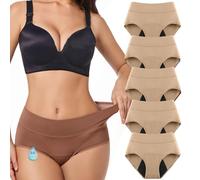 Veras Underwear Leak Proof Panties 5PCS, Veras Undies Incontinence Panties, Washable & Reusable Three Layer Leakproof Underwearfor Women Over 60 (3XL,5 PCS-B)