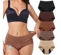 Veras Underwear Leak Proof Panties 5PCS, Veras Undies Incontinence Panties, Washable & Reusable Three Layer Leakproof Underwearfor Women Over 60 (4XL,5 PCS-A)