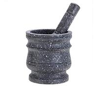 VERAWE Granite Pattern Pestle Set Stone Herb Spice Grinder Solid Grinder Cooking Set