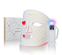 Veraylife Red Light Therapy for Face, LED Face Mask Light Therapy, Portable Home Device with 7 Colors & 8 Modes, 850nm Near Infrared & Localized Blue Light Reduce Acne, 432 Beads Pro LEDs (White-C)