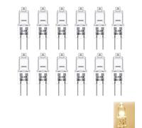 Verazquy 12 Pack G4 Halogen Bulbs 20W 12V Dimmable 2 Pin Clear Capsule Lamp No Flicker 2700K Warm White G4 Pin Base Light Bulb for Cabinet Cooker Hood Ceiling Track Lighting [Energy Class G]