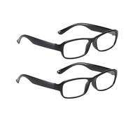 Verazquy 2 Packs Reading Glasses Readers, 2 Pairs Classic Everyday Use Readers Square Reading Glasses Eyeglasses, Rectangular Frame Arm Spring Hinges Scratch Resistant Spectacles for Men Women, +4.50