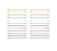 Verazquy 24Pcs Bungee Cords with Hooks - Assorted Elastic Straps Resistant Shock Cord Ties for Securing Luggage Rope, Roof Rack, Camping Tarp, Bike, Car, RV Storage Solutions.