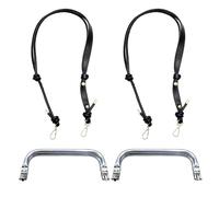 Verazquy 2Pcs Aluminum U-Shaped Metal Bag Frame, Internal Tubular Purse Frame Replacement for DIY Bag Making Hardware and Craft Projects, The Set Comes with Two Shoulder Straps Included.