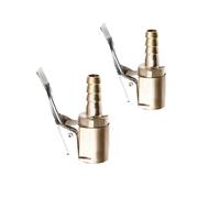 Verazquy 2Pcs Brass Tire Air Chuck, 8mm and 6mm Universal Locking Tyre Valve Air Pump Clip & Inflator Valve Connector for Car, Truck, Motorcycle.