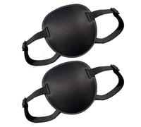 Verazquy 2Pcs Eye Patch,Adults Kids Adjustable Patches for Left or Right Amblyopia Lazy One Eye Cover for Adults Kids Pirate Costume StrabismusTreatment