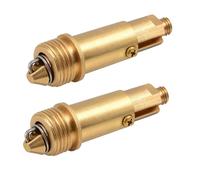 Verazquy 2Pcs Pop Up Drain Stopper, Click Clack Sink Basin Bath Replacement Slotted Brass Bolt Assembly Pop Up Internal Push Down Waste Plug with for Bathroom Bathtub Sink Stopper Replacement Waste