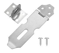 Verazquy 2Pcs Shed Door Clasp Gate Lock Latch Stainless Steel Door Padlock Hasp Heavy Duty Lock Buckle Clasp Gate Latch Padlock Security Hasp and Staple Heavy Duty with for Window Cabinet